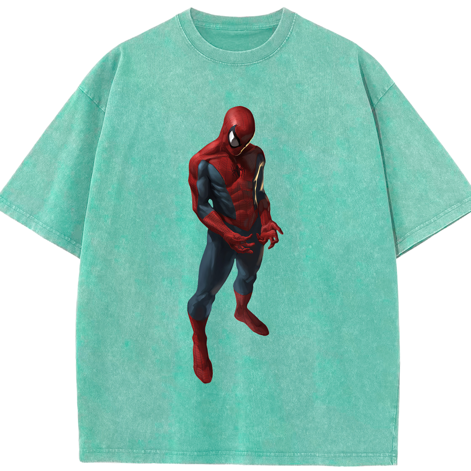 （画像用） Spider Man スパイダーマン 綿100% ヴィンテージ風 半袖Tシャツ（フロントプリント）